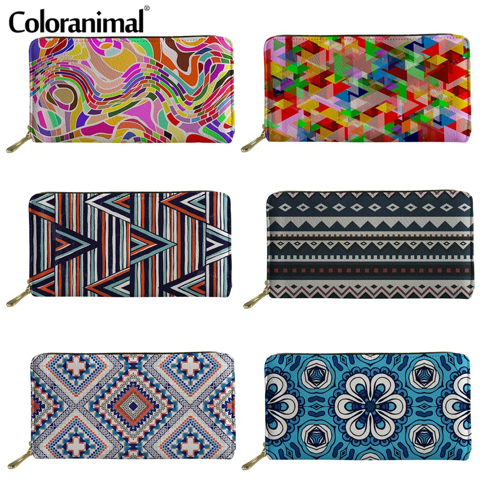 Coloranimal Национальный Стильный чехол кошелек для женщин Сумочка из искусственной