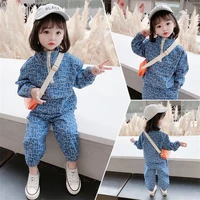 girls suits sweatshirts%c2%a0pants 2021 printed kids spring autumn teenagers cotton outfits%c2%a0children clothing sets%c2%a0jogging suit