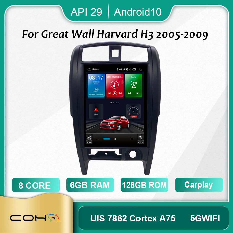 

COHO For Great Wall Harvard H3 2005-2009 Android 10.0 Octa Core 6+128G Car Multimedia Player Stereo Radio