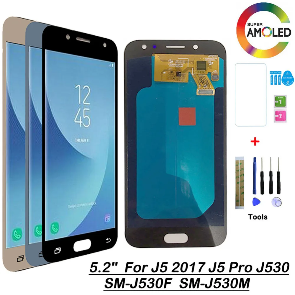 SM-J530F/M/DS AMOLED/TFT ЖК-дисплей для samsung Galaxy J5 Pro J530 J530F J530FN экран ЖК-дисплей сенсорный Pancel 1280x720 5,2''
