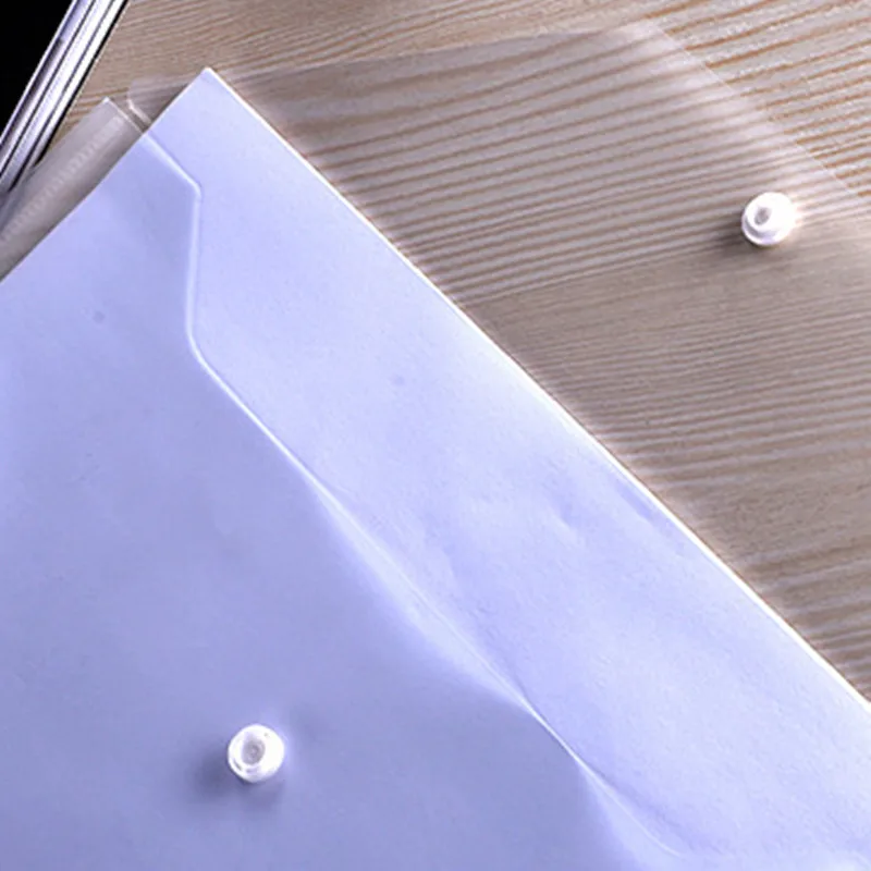 

10PCS Clear A4 Document Bag Paper File Folder Stationery School Office Case PP QDD9773