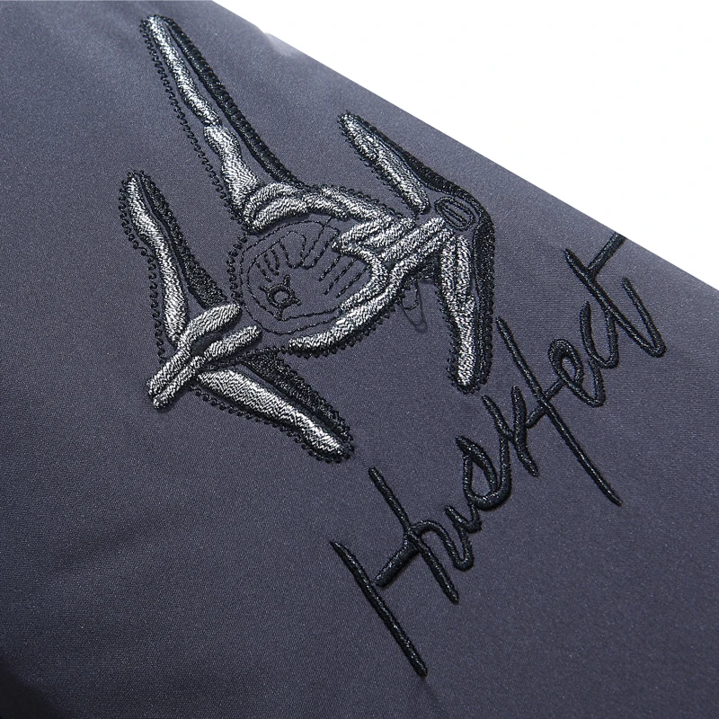 

New 2020 Winter Men White Duck Down Stand Collar Down Jacket Business Fashion Embroidery Thicken Warm Long Parka and Coats Male