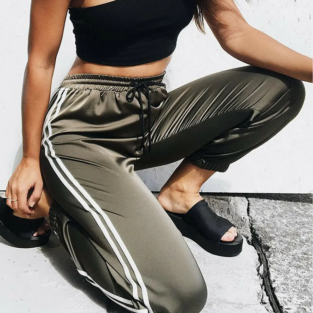 

Fashion Women Fitness Casual Harem Casual Drawstring Pants Summer Loose Trousers Cargo Work