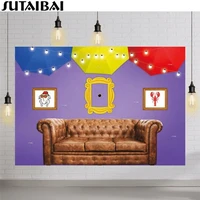 sofa living room lights background birthday party photo frame umbrella old friends party vintage photography backdrop studio
