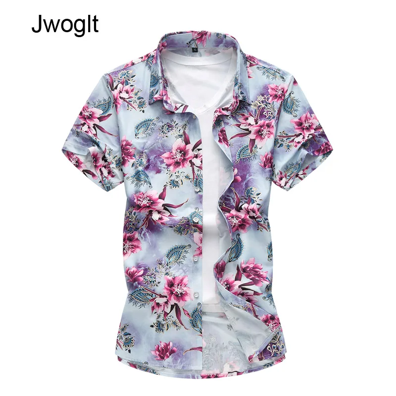 45 кг 120 кг. Высококачественная летняя рубашка с цветами модная мерсеризованная