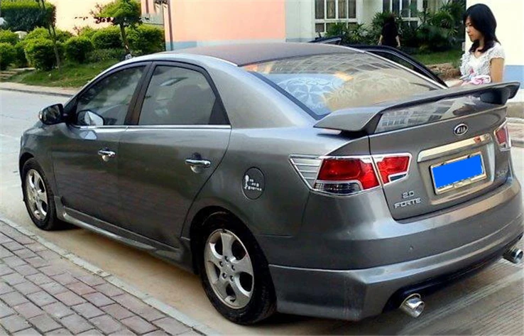 Спойлер для Kia Forte 2010 2013 спортивный спойлер из АБС пластика заднего крыла