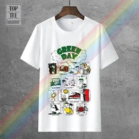 green day mens dookie collage t shirt white mens t shirt new mens spring summer dress short sleeve casual