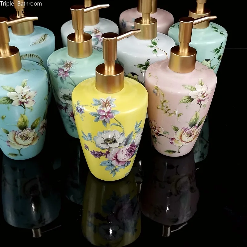 

1 шт., диспенсер для мыла с цветочным принтом