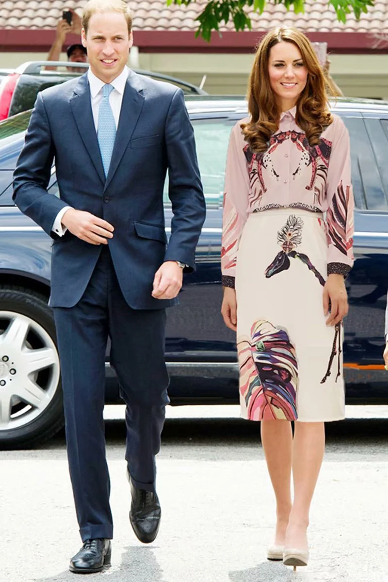 Kate Middleton, модные, высокое качество, Осенние, новые, вечерние, офисные, с животным принтом, рубашка, топ, сексуальный, половина юбки, винтажные, элегантные, женские наборы