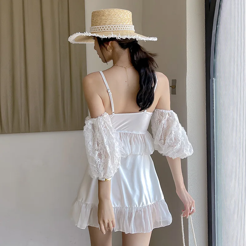 Размера плюс Плавание одежда Mayo пляжная ming костюм для Для женщин в Корейском