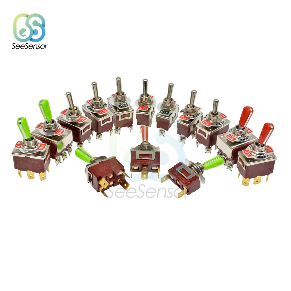 Миниатюрный переключатель с двумя/3/4/6/9 контактами 250 В 16 А ВКЛ./ВЫКЛ./ВКЛ./ВЫКЛ.-на