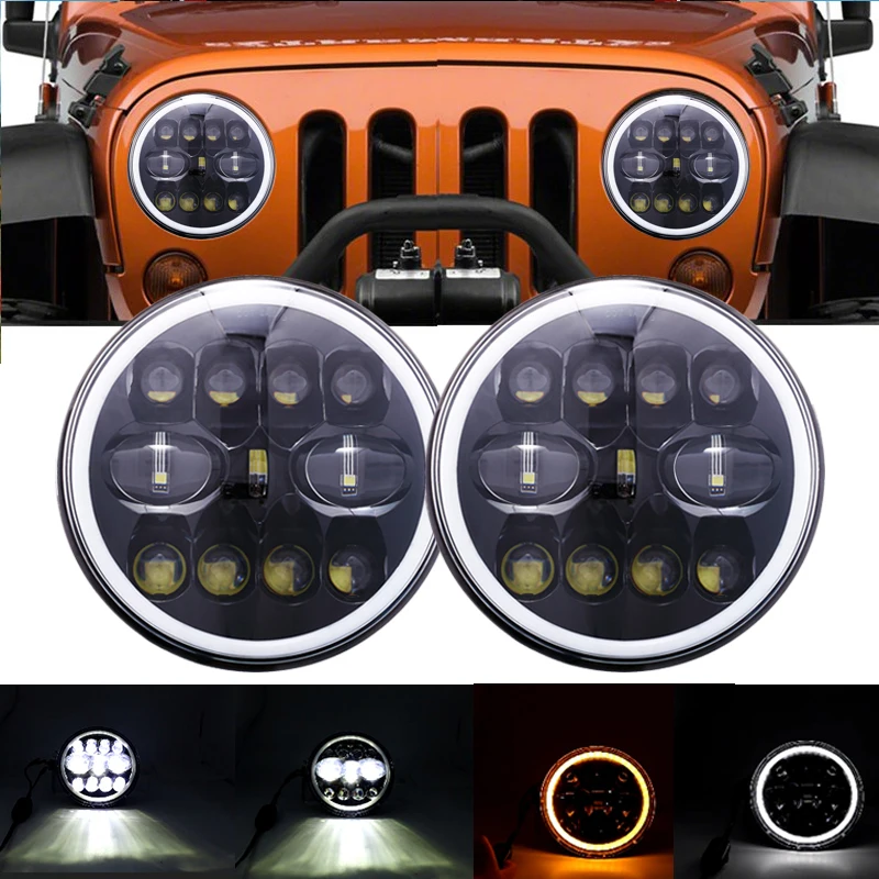 

7 Inch H4 Led Projector Headlamp For Lada 4x4 Urban Niva Toyota Mazda Nissan Ford Uaz Bronto Hunter Hummer Jeep