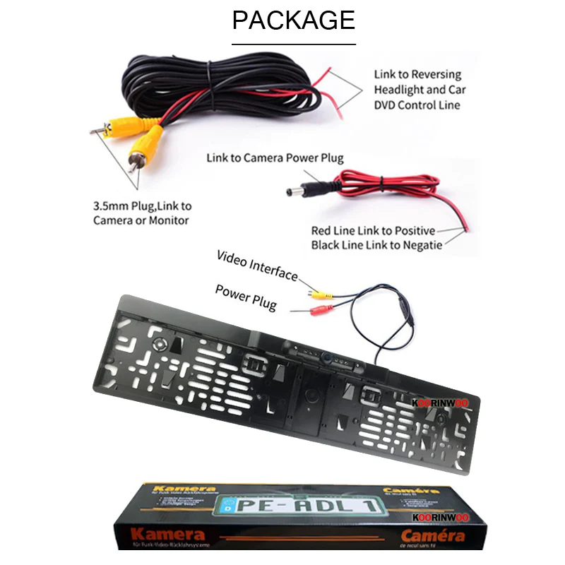 Рамка для автомобильного номерного знака умная камера заднего вида с