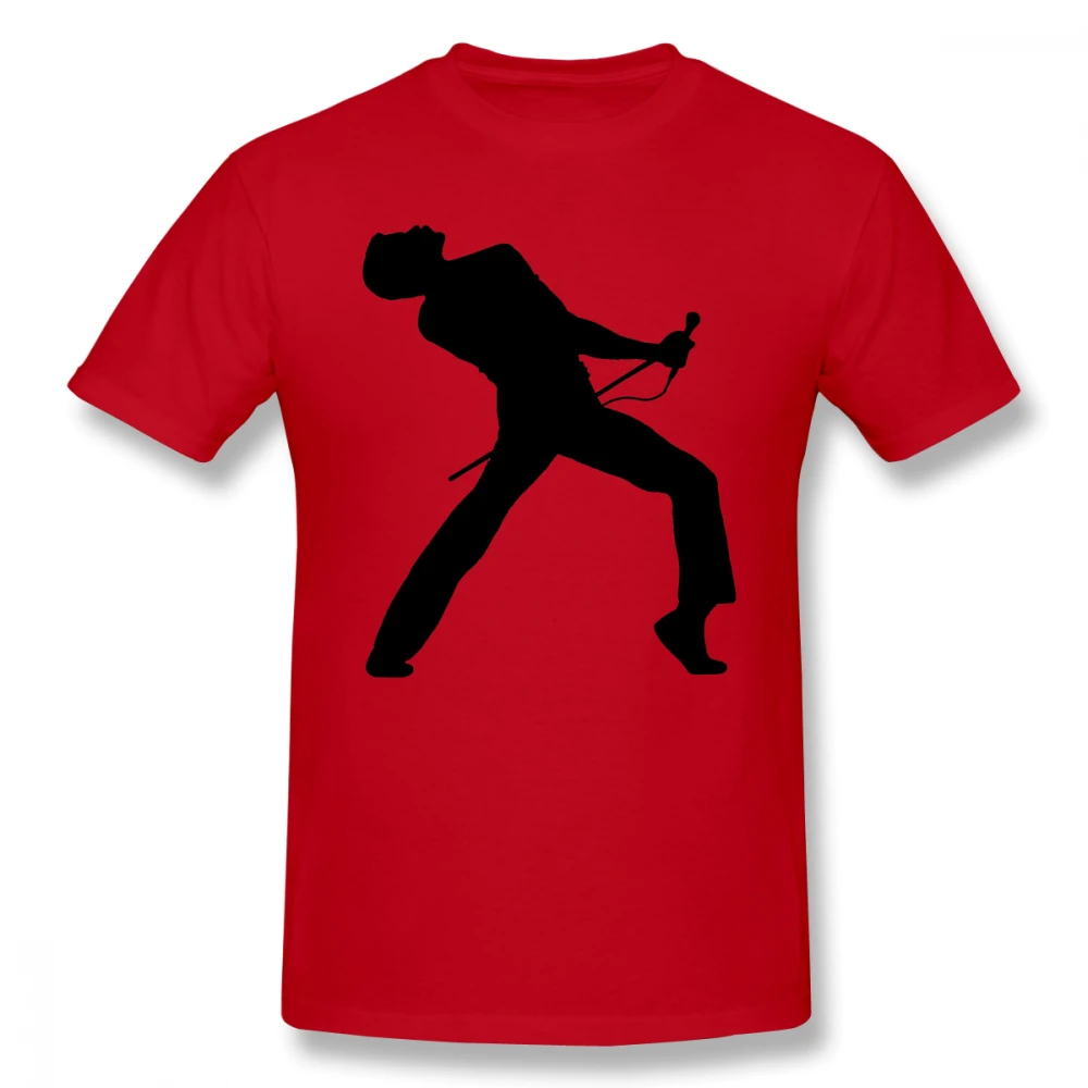 

100% cottonFreddie Mercury Silhouette Funny Joke Men Women Basic Short Sleeve T-Shirt R195 Tees Tops European Size