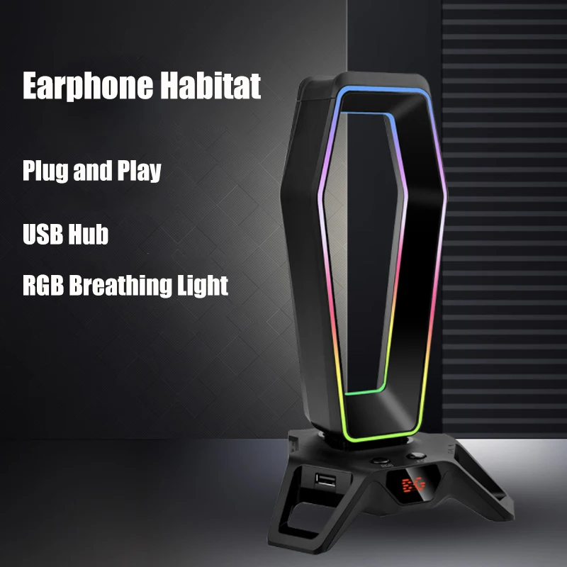 Rgb-гарнитура с подставкой многофункциональный держатель для наушников вешалка