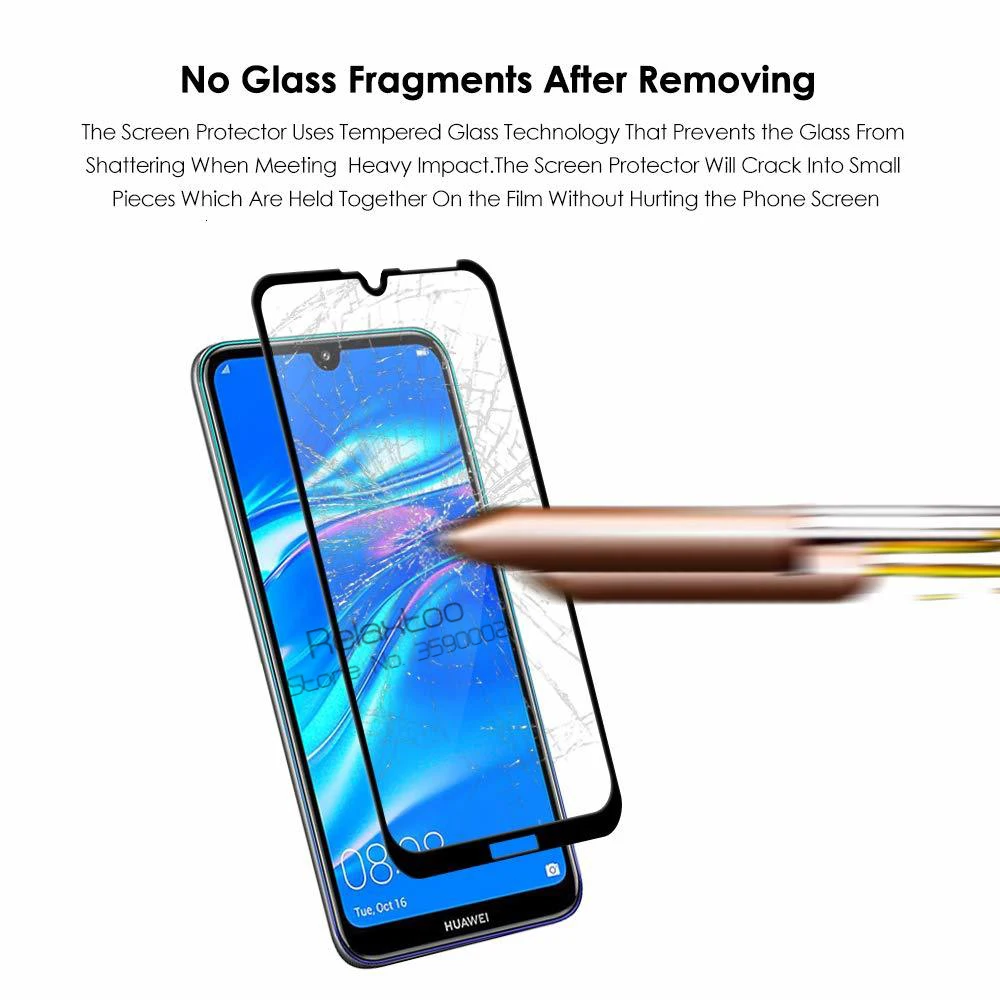 Защитное стекло для huawei y7 2019 защитная пленка на экран Hauwei Huawey pro y 7 7y y72019 y7pro