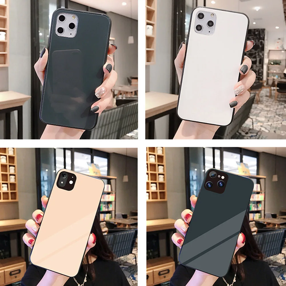 Чехол из закаленного стекла для iPhone 11 Pro Max мягкий ударопрочный защитный чехол ТПУ