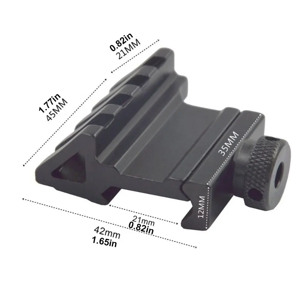 

45 Degree Angle Tactical Scope Mount Aluminum 4 Slot Side Rail RTS Sight Rail Airsoft 20mm Bracket Accessories