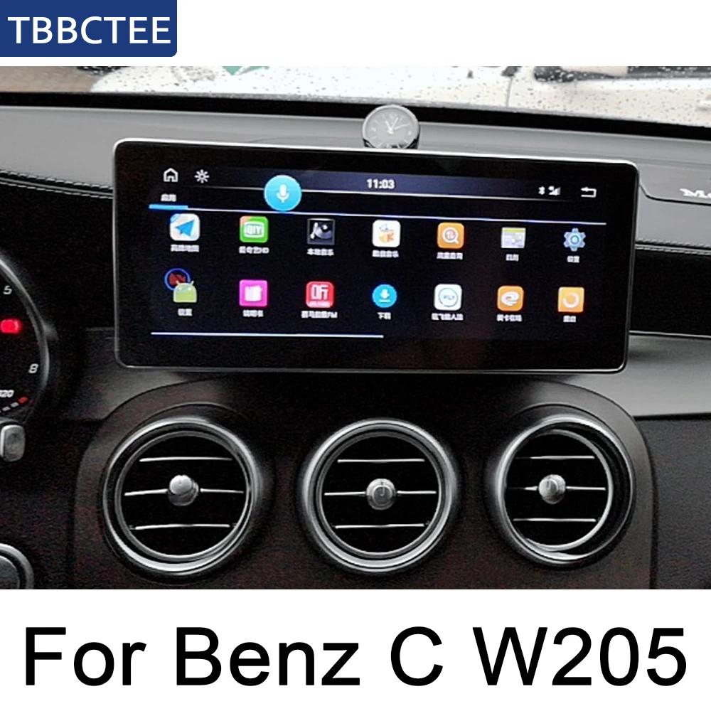 Для Mercedes Benz C Class W205~ NTG стиль мультимедийный плеер HD экран стерео Android автомобильный gps навигационная карта радио