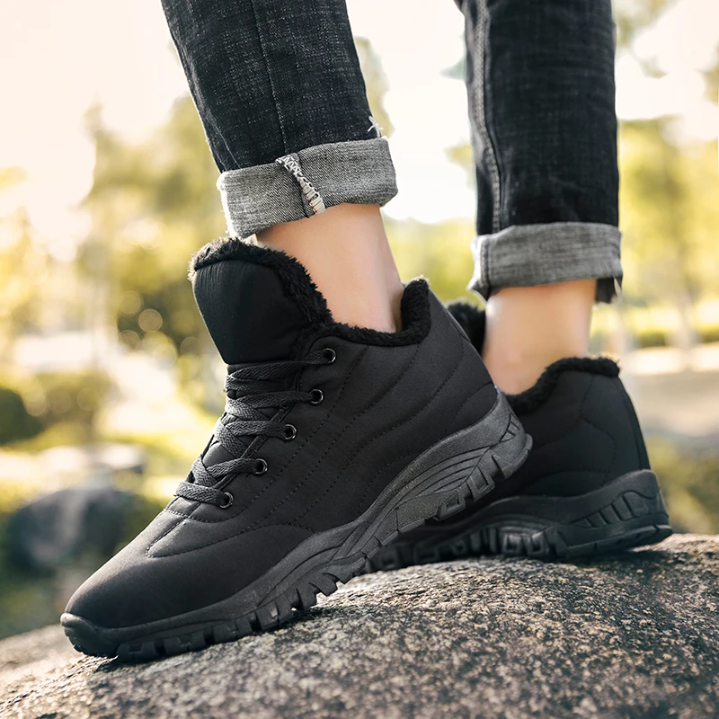 Мужские ботинки зимние уличные кроссовки мужские водонепроницаемые с мехом