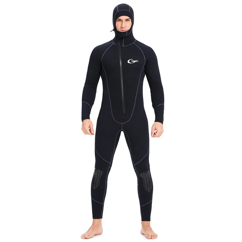 

YONSUB Snorkeling Wetsuit 5mm/ 3mm Scuba Diving Suit Men Neoprene Underwater hunting Surfing Front Zipper Spearfishing Suit
