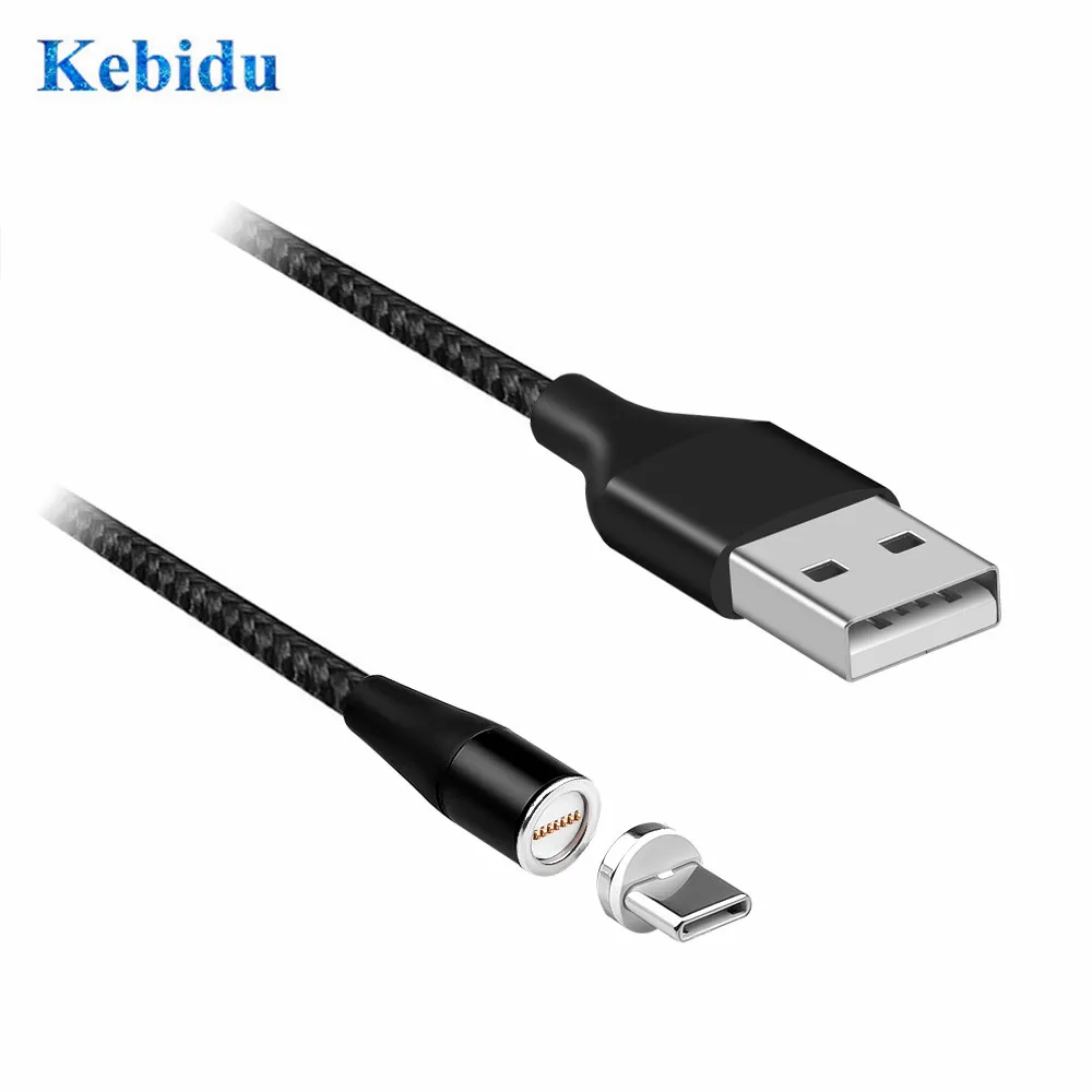 Магнитный кабель KEBIDU 1 м 3 А для быстрой зарядки Type-C магнитное зарядное устройство