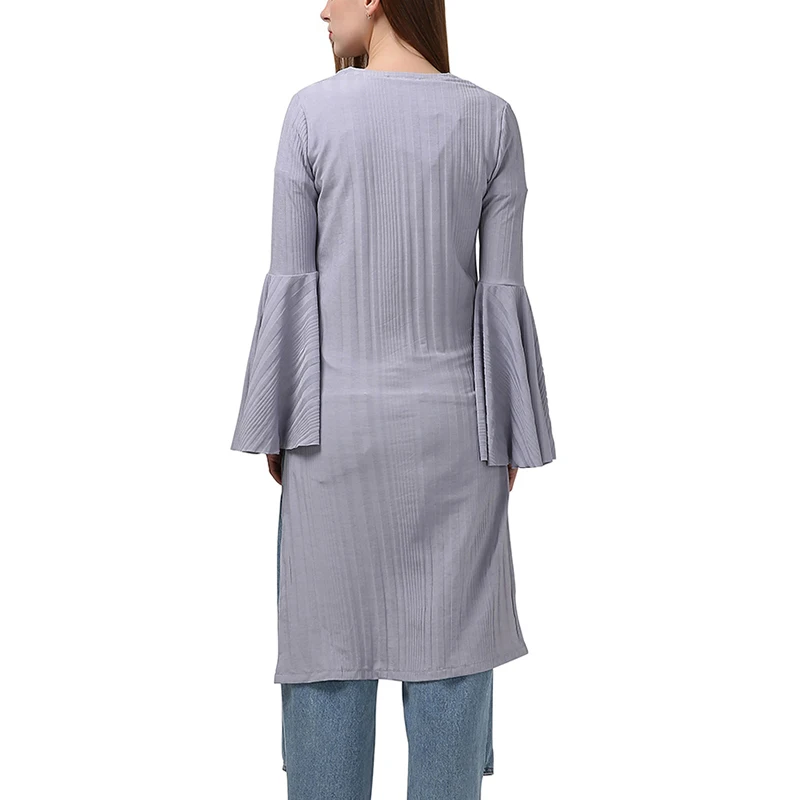 

CHICEVER Casual Windbreaker For Women V Neck Flare Long Sleeve Knitting Cardigans Oversize Windbreakers Female 2020 Fall Clothes