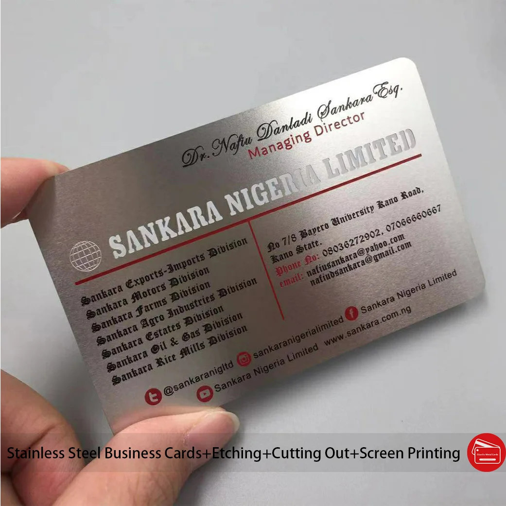 Визитница из нержавеющей стали с отверстиями 100 шт./лот 85*54 мм | Канцтовары для