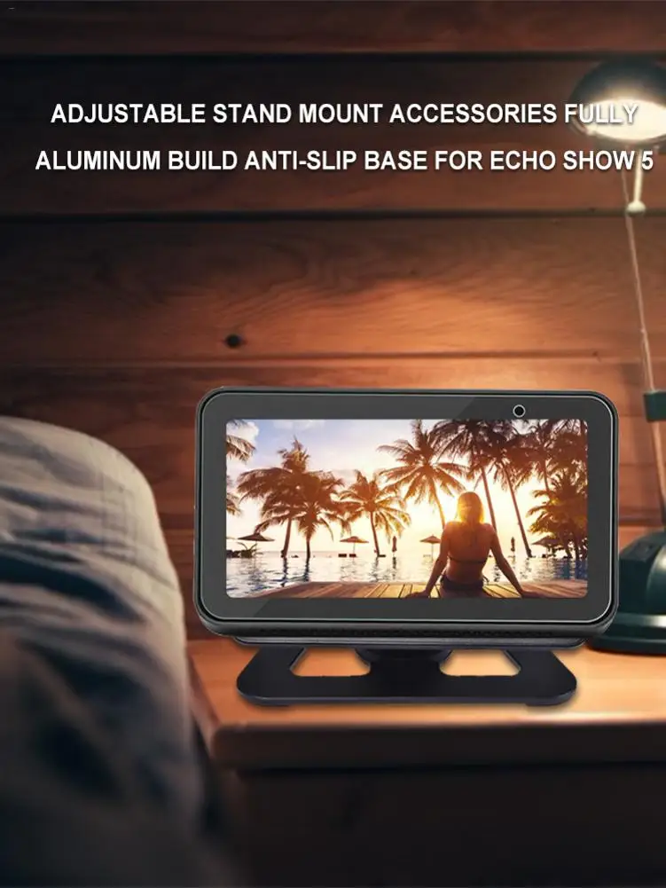 360 градусов горизонтальная вращающаяся подставка для Amazon Echo Show 5 полностью
