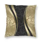Черные золотые дамбы, Современные геометрические формы, наволочка 40x40 см, домашние декоративные геометрические цветы, декоративная подушка для гостиной