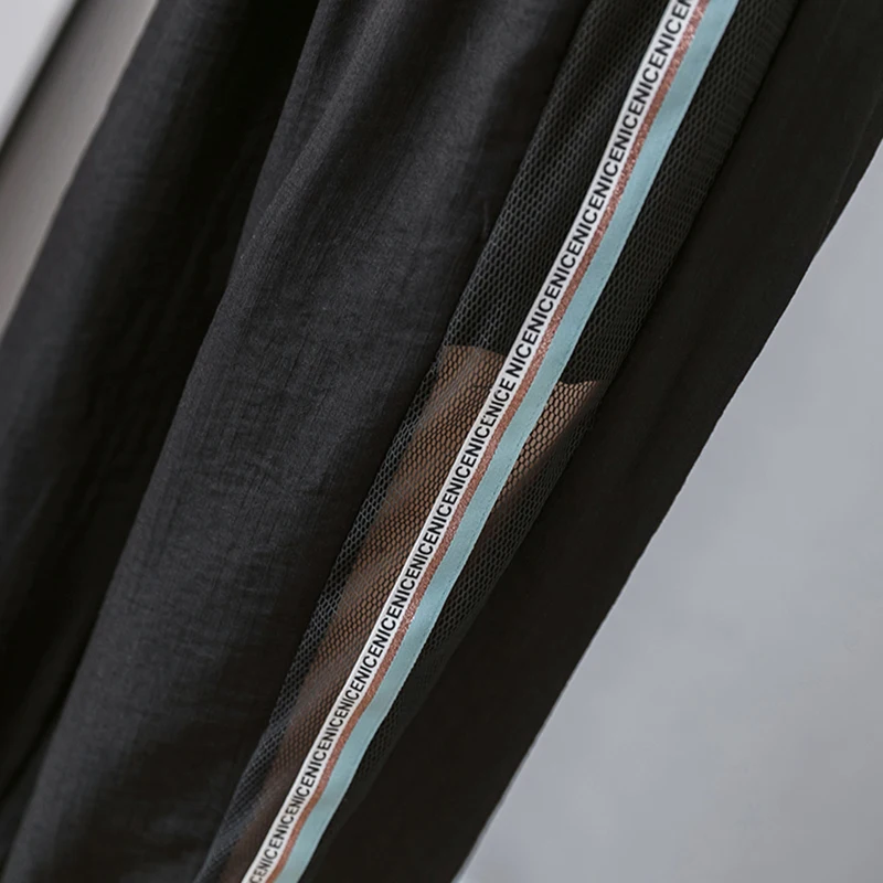 Брюки женские летние шелковые черные и белые в полоску 2021 | Женская одежда