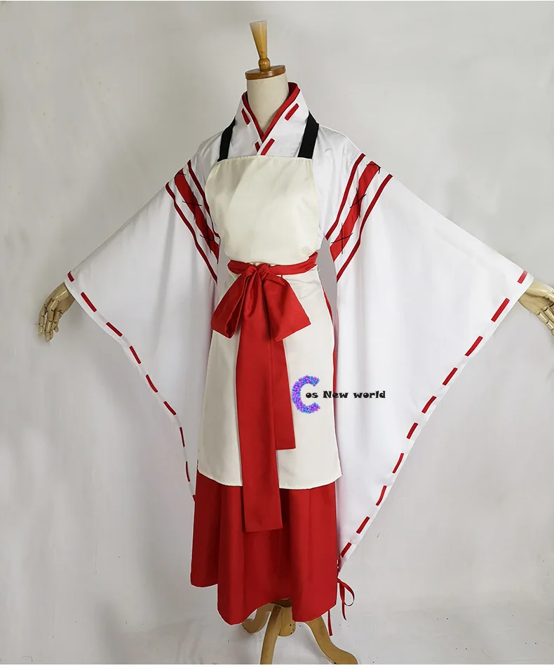 Сенько-Сан-Косплэй костюм полезные лиса красный белый кимоно Мико с бежевыми