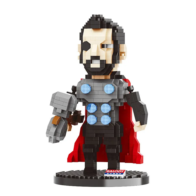 Marvel Мстители Мини Блок супер герой фигурки Капитан Америка Тор флэш мини