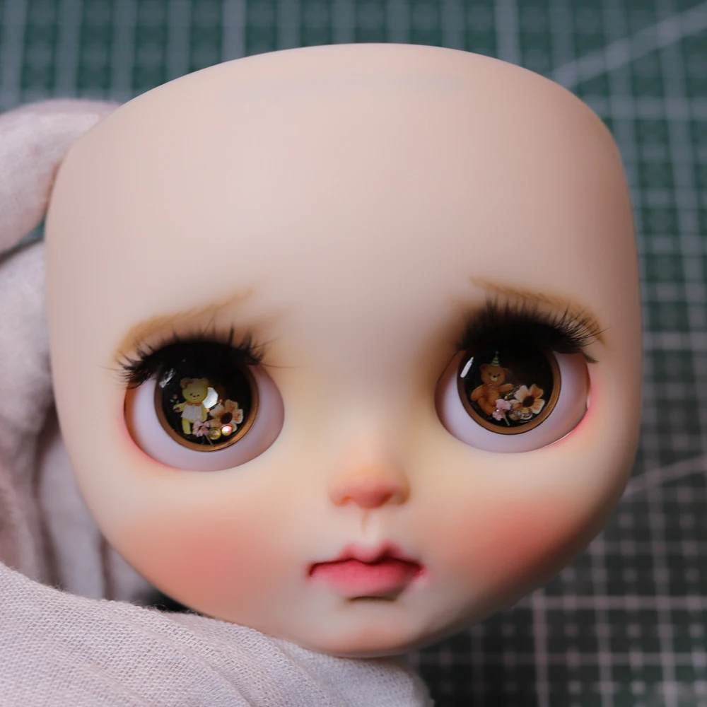 

Blyth кукольная тарелка с лицом для самостоятельного макияжа blyth, включая заднюю тарелку, кукла на заказ, Обнаженная, белая кожа blyth 11.21.42