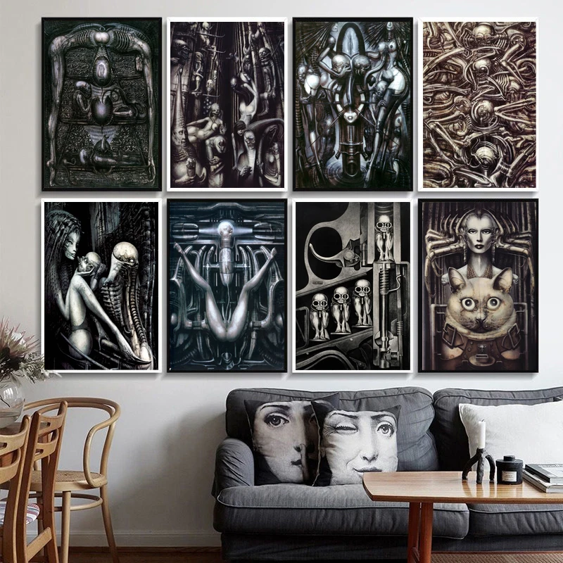 Hr Giger Li II инопланетянин ужас картина фильма патентный постер печать на холсте