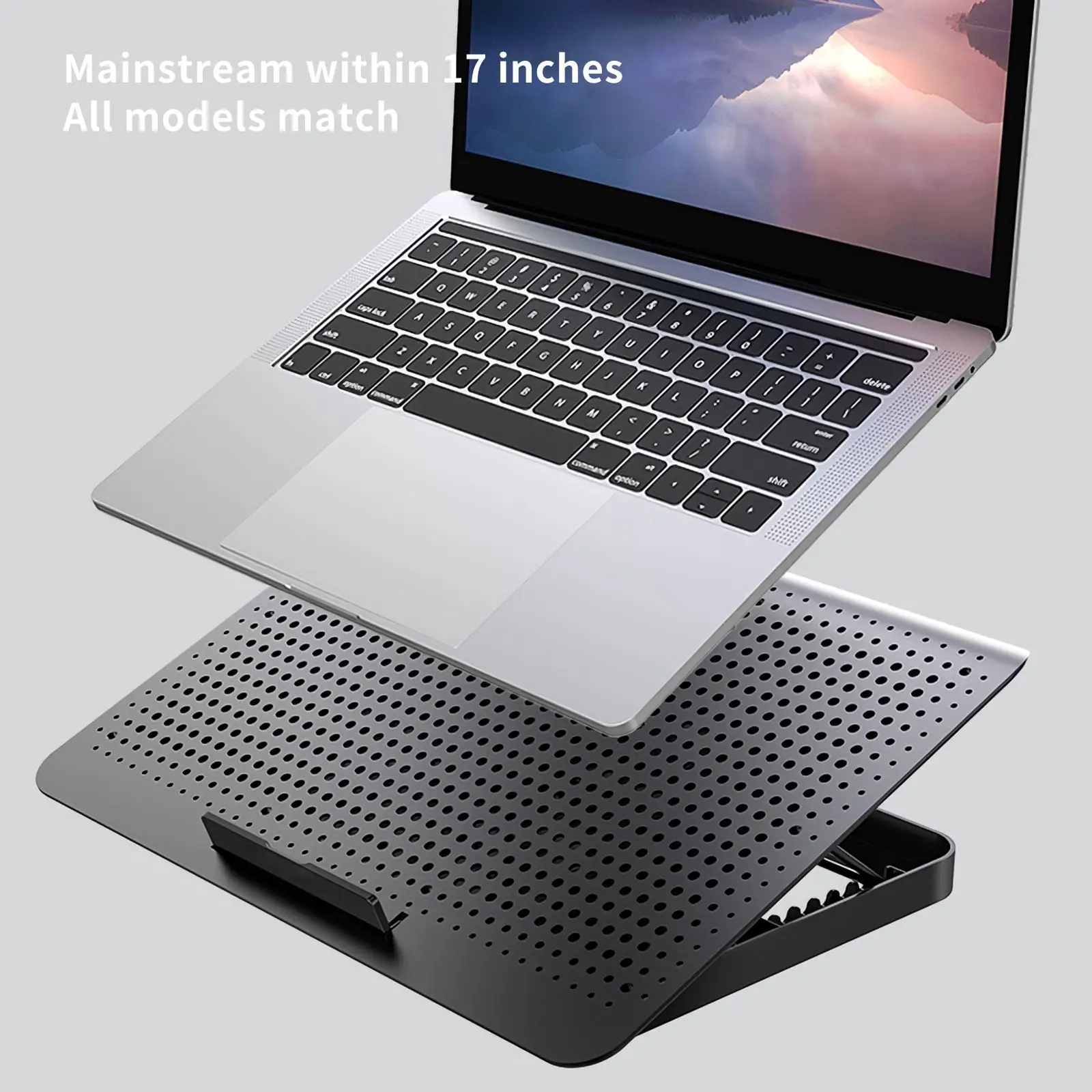 Подставка для охлаждения ноутбука из алюминиевого сплава ультратонкий тихий