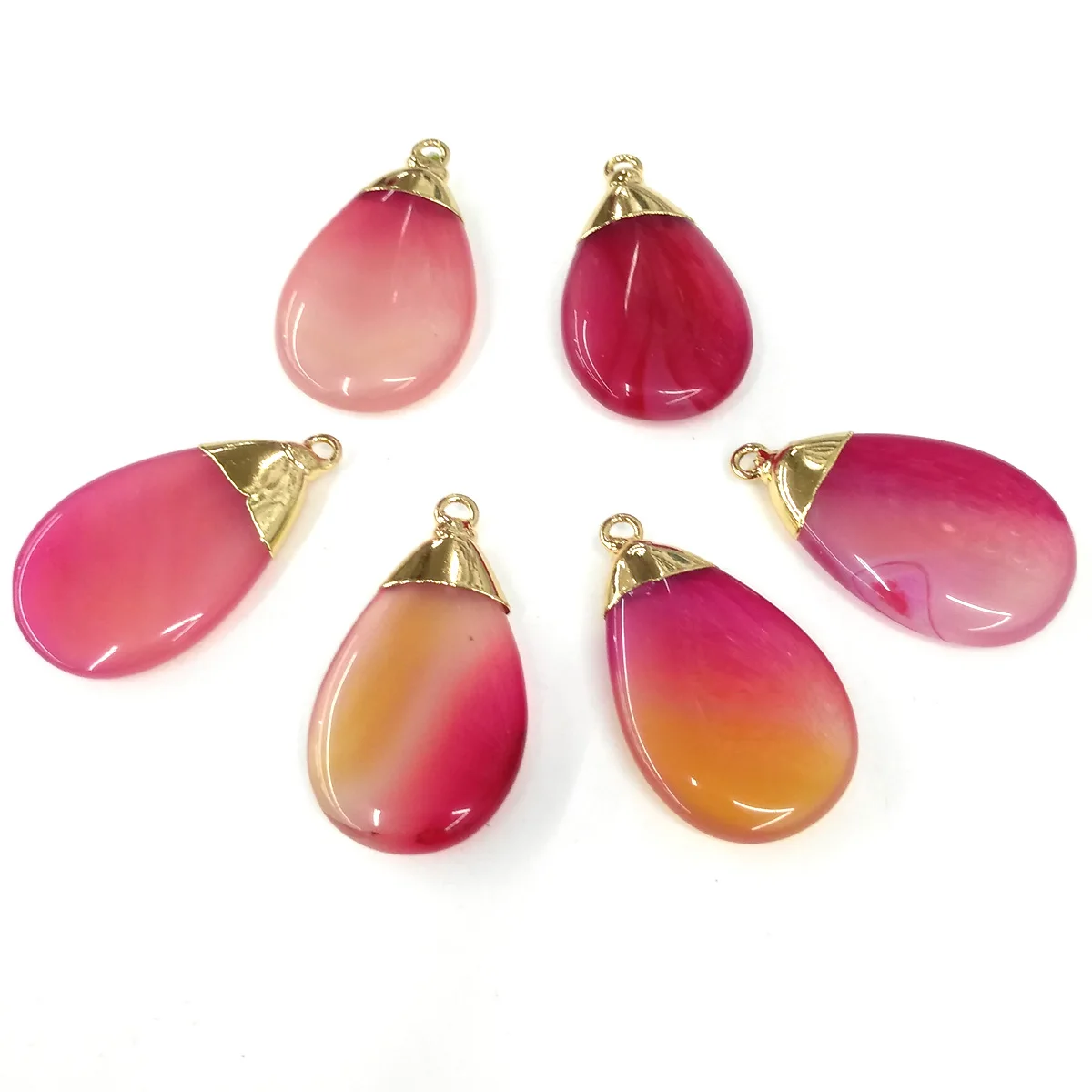 Подвески из натурального красного агата для изготовления ювелирных изделий, аксессуары для ожерелья «сделай сам» размером 20x34 мм