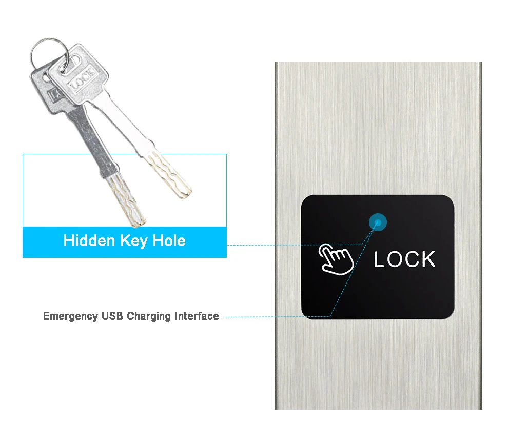 Европейский врезной Bluetooth TTLock отпечатков пальцев замок, электронный умный дверной замок для алюминиевой стеклянной двери