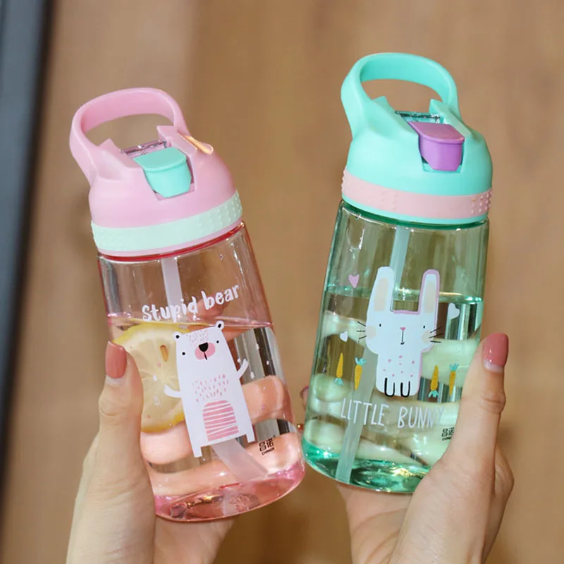 450 мл детская бутылка для воды с трубочкой без бисфенола А детский питьевой