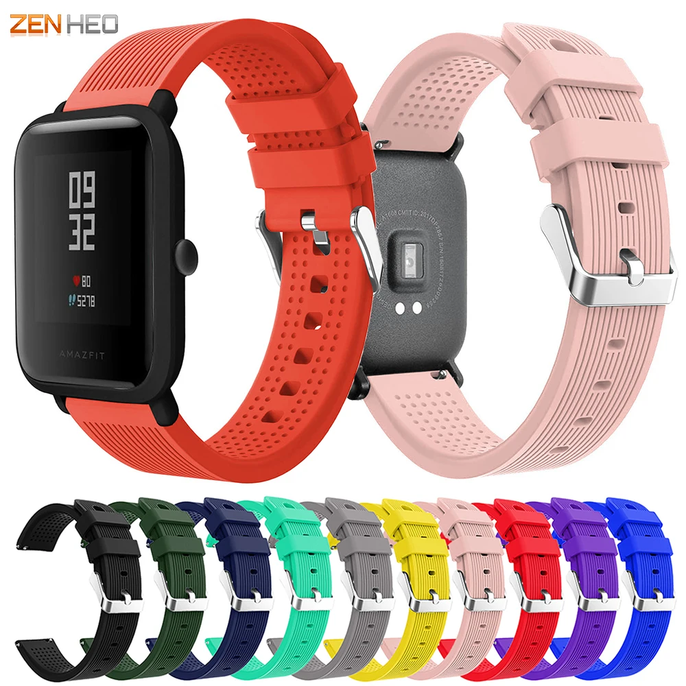 20mm Soft Silicone Strap For Xiaomi Huami Amazfit Bip BIT Lite Youth Smart Watch Band for Huami Amazfit GTS GTS2 Watchband color youth smart watch pc protective cover for huami amazfit bip bit frame shell smart watch for xiaomi huami amazfit bip bit