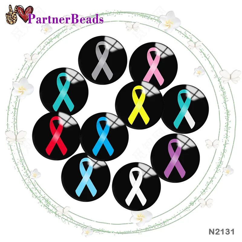 

Black Ribbon12mm//18mm/20mm/25mm Round photo glass cabochon demo flat back Making findings PartnerBeads N2131