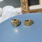 Кольца из нержавеющей стали для мужчин и женщин, индивидуализированные ювелирные украшения с изображением инициалов коррозии, кольца в форме сердца, подарочные украшения