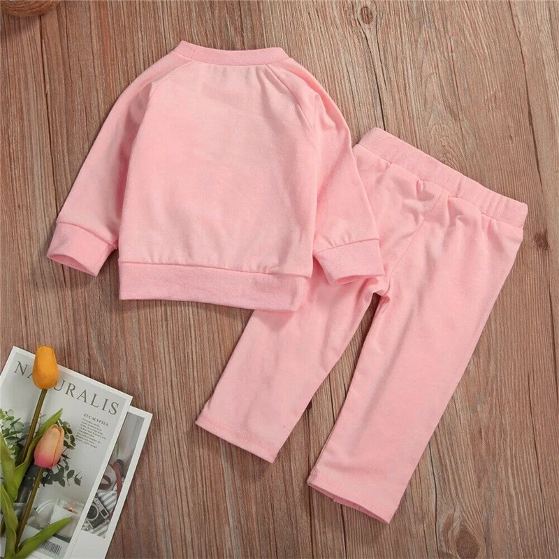 Милые осенние комплекты одежды для маленьких девочек комплект из 2 предметов