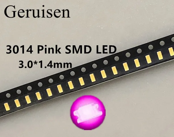 100 шт./лот 5 видов цветов 3014 SMD Led супер яркий