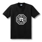 Американская ТВ серия LOST Dharma Initiative Футболка Мужская Фитнес хлопковая футболка с коротким рукавом футболки Camisetas Masculinas XS-XXL