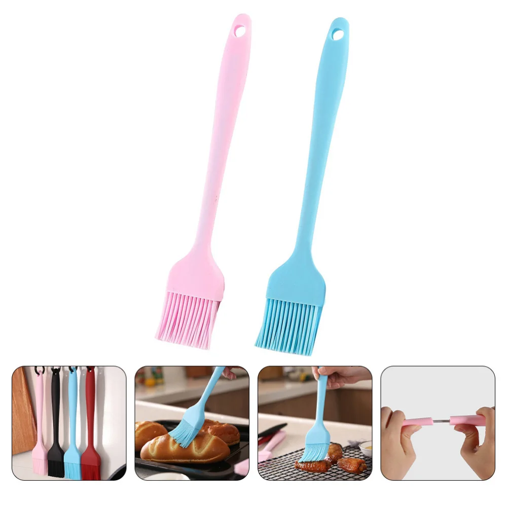 

2Pcs Barbecue Oil Brushes Silicone Brushes High Temperature Resistance Blue
