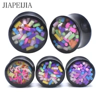colorful chocolate acrylic ear percing tunnels plugs and gauges ear stretcher expander body jewelry 6 30mm