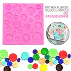 Куртка на пуговицах с цветочным принтом силиконовые формы сахарной пасты шоколад для цветов из мастики Кнопка Форма пресс-форма для выпечки тортов DIY фигурки жениха и невесты; Отделочных работ