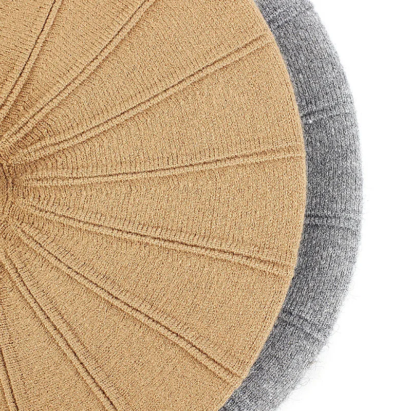 Geebro модная женская Зимняя шерстяная шапка берет для девочек девушек одноцветная