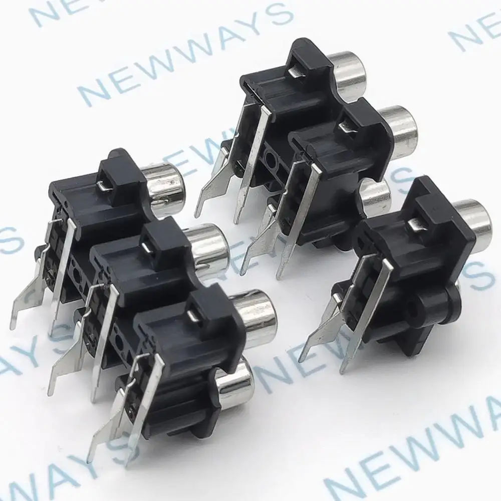 2 шт. красный и белый цвет 2 отверстия 3pin/4 отверстия 6pin/6 отверстий 9pin RCA Женский аудио-видео разъем AV концентрический разъем